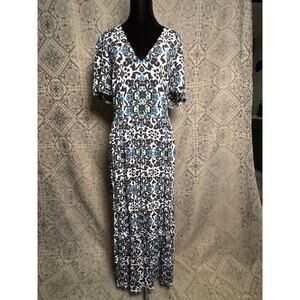 Boden V-Neck Jersey long Dress 2X EUC